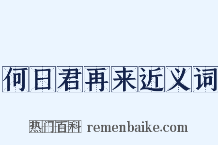 何日君再来近义词是什么意思的图片
